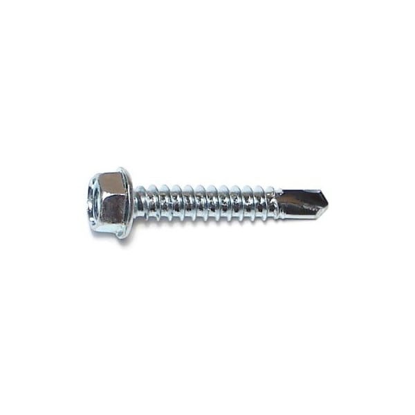 Buildright Self-Drilling Screw, #12 x 1-1/4 in, Zinc Plated Steel Flange Hex Head External Hex Drive, 89 PK 09783 - main